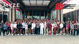 Sumenep di depan lobby hotel, merayakan HUT RI ke-80 dan keseruan rangkaian lomba serta Night Market