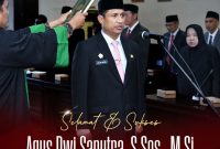 Foto/Dok : Agus Dwi Saputra, S.Sos., M.Si. di lantik sebagai Sekda oleh Pemerintah Kabupaten Sumenep. @sumber_RADAR9.ID/Pimred
