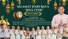 Pamflet: Ucapan selamat Hari Raya Idul Fitri 1447 H/2026 H dari keluarga besar Kantor Notaris (PPKT - NPAK) yang dipimpin oleh Dr. Nagfhir, S.H., S.I.H., M.Kn., CPM, CH, CHT.