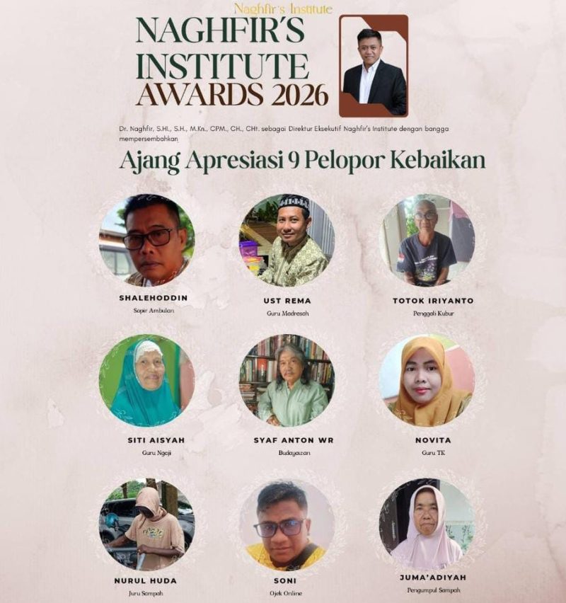 Foto: Pengumuman Naghfir's Institute Awards 2026 dengan tema 