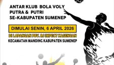 Foto: Pamflet resmi Turnamen Bola Voli Piala Bupati Sumenep 2026. Dokumentasi RADAR9.ID/Redaksi.