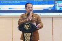 Foto: Kepala Badan Perencanaan Pembangunan Daerah Kabupaten Sumenep Arif Firmanto saat menjelaskan arah prioritas pembangunan Kabupaten Sumenep tahun 2026. Dokumentasi RADAR9.ID.