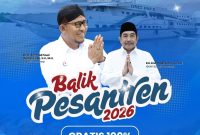 Foto: Pamflet resmi Pemerintah Kabupaten Sumenep tentang program “Balik Pesantren 2026” dengan kebijakan transportasi gratis 100 persen bagi santri. Dokumentasi RADAR9.ID/Wartawan.