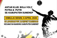 Foto: Pamflet resmi Turnamen Bola Voli Piala Bupati Sumenep 2026. Dokumentasi RADAR9.ID/Redaksi.