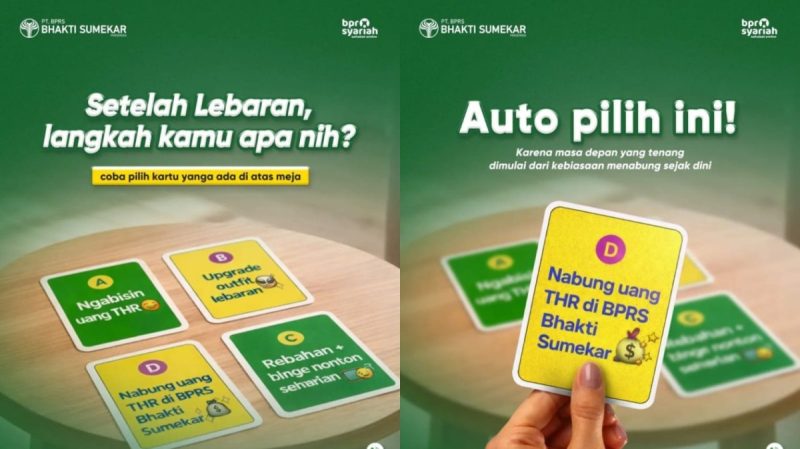 Foto: Pamflet resmi BPRS Bhakti Sumekar yang memuat panduan pengelolaan uang THR pada momentum Idulfitri, termasuk skema pembagian keuangan secara terukur untuk menjaga stabilitas finansial pasca-Lebaran.