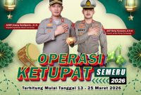 Foto: Jajaran Polres Sumenep mengumumkan pelaksanaan Operasi Ketupat Semeru 2026 sebagai langkah pengamanan arus mudik dan perayaan Idulfitri di wilayah Kabupaten Sumenep. Operasi ini digelar mulai 13 hingga 25 Maret 2026 untuk memastikan situasi keamanan, ketertiban, dan kelancaran aktivitas masyarakat selama Ramadan hingga Lebaran. Dok.RADAR9.ID.