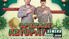Foto: Jajaran Polres Sumenep mengumumkan pelaksanaan Operasi Ketupat Semeru 2026 sebagai langkah pengamanan arus mudik dan perayaan Idulfitri di wilayah Kabupaten Sumenep. Operasi ini digelar mulai 13 hingga 25 Maret 2026 untuk memastikan situasi keamanan, ketertiban, dan kelancaran aktivitas masyarakat selama Ramadan hingga Lebaran. Dok.RADAR9.ID.