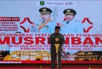 Foto: Wakil Ketua DPRD Kabupaten Sumenep, H. Dul Siam, saat menghadiri Musrenbang RKPD 2027 di Pendopo Agung Keraton Sumenep, Senin (30/03/2026).