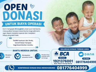 Jatim Newsline.id Galang Dana Operasi untuk Tiga Anak