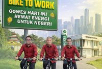 Foto: Pamflet resmi BPRS Bhakti Sumekar sebagai media sosialisasi program penghematan energi dan gerakan Bike to Work. Dokumentasi RADAR9.ID/Redaksi.