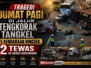 Tragedi Jumat Pagi di Jalur Tengkorak Tangkel, 5 Kendaraan Ringsek, 2 Tewas di Akses Suramadu