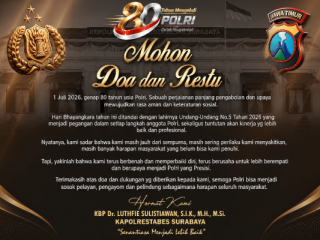 KBP Dr. luthfie Sulistiawan, S.I.K., M.H., M.Si., Ungkapkan Mohon Doa Restu