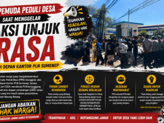 Desak Hormati Proses Hukum, Pemuda Peduli Desa Gelar Aksi di Kantor PLN Sumenep