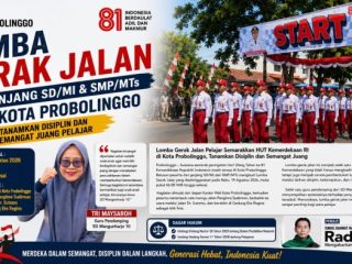 Lomba Gerak Jalan Pelajar Semarakkan HUT Kemerdekaan RI di Kota Probolinggo, Tanamkan Disiplin dan Semangat Juang