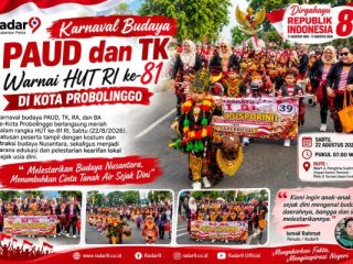 Karnaval Budaya PAUD dan TK Warnai HUT ke-81 RI di Kota Probolinggo, TK Pusporini Angkat Kearifan Lokal "Sapi Brujul"