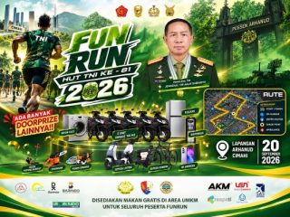 Fun Run HUT ke-81 TNI Digelar di Cimahi, Ribuan Peserta Satukan Semangat Sportivitas dan Kebersamaan