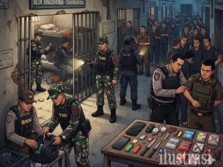 Sinergi TNI-Polri dan BNN Geledah Rutan Surabaya, 53 Barang Terlarang Disita